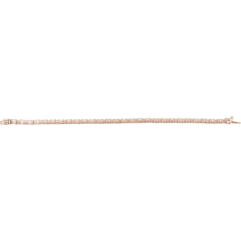 7" Lab Grown Diamond Line Bracelet in 14K White Gold (5 1/2 ct tw... - view 4