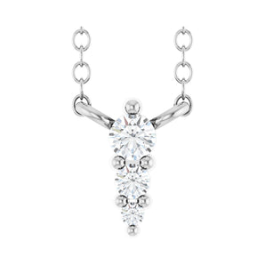 5 ct tw Accented Lab Grown Diamond Necklace in 14K White Gold (18...
