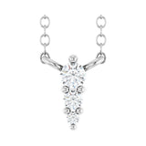 5 ct tw Accented Lab Grown Diamond Necklace in 14K White Gold (18...
