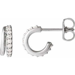 The Olisa — Round Accented Hoop Earrings - Yellow