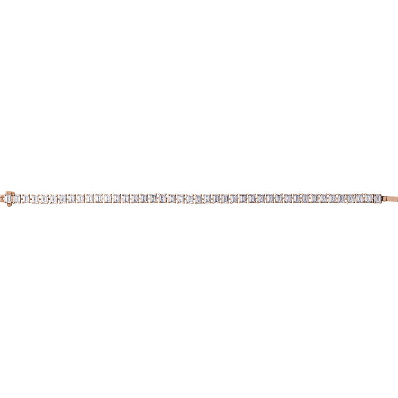 7" Lab Grown Diamond Line Bracelet in 14K White Gold (10 1/2 ct t... - view 2
