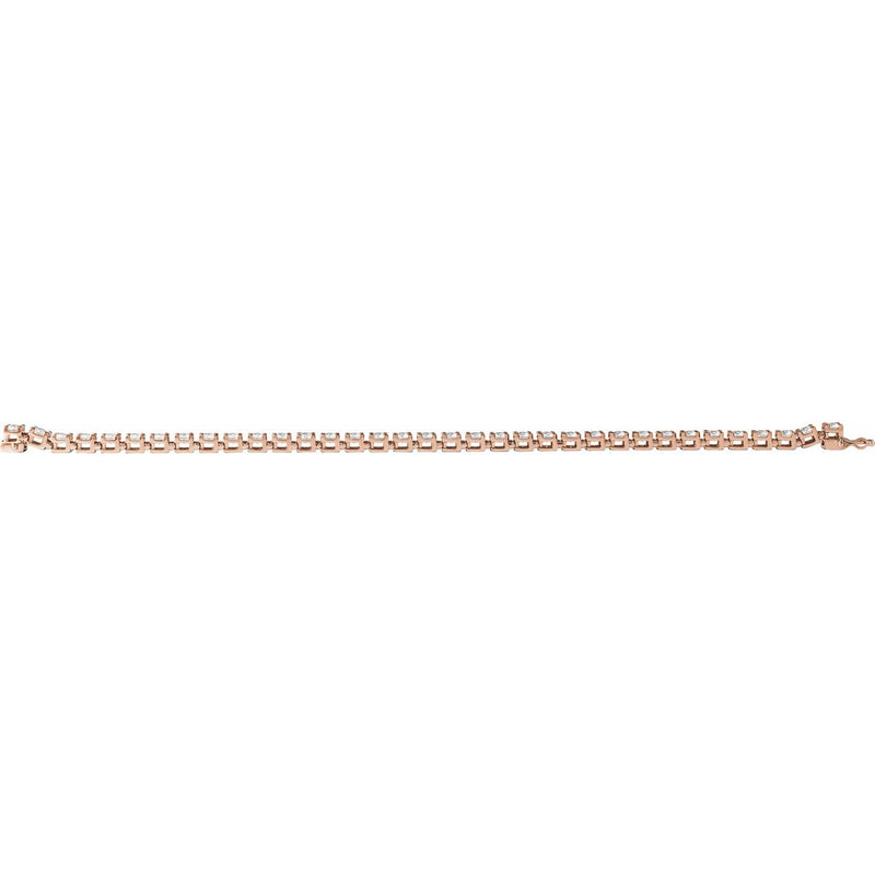 7" Lab Grown Diamond Line Bracelet in 14K White Gold (10 1/2 ct t... - view 4