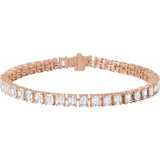 7" Lab Grown Diamond Line Bracelet in 14K White Gold (10 1/2 ct t...