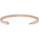 7" Lab Grown Diamond Line Bracelet in 14K White Gold (10 1/2 ct t... - view 3