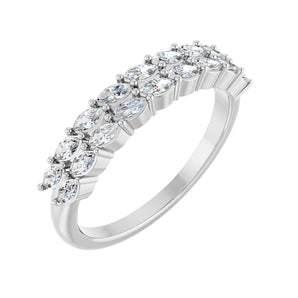 1/2 ct tw Diamond Lab Grown Anniversary Band in 14K White Gold...