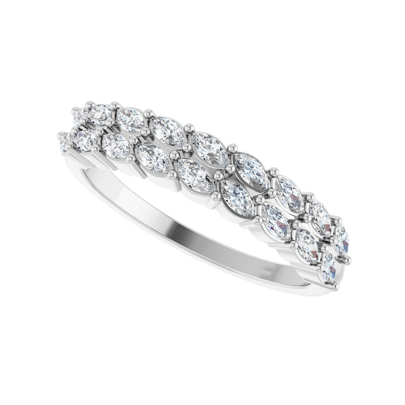 1/2 ct tw Diamond Lab Grown Anniversary Band in 14K White Gold... - view 5