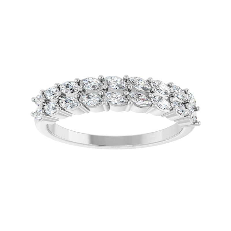 1/2 ct tw Diamond Lab Grown Anniversary Band in 14K White Gold... - view 3