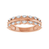 1/2 ct tw Diamond Lab Grown Anniversary Band in 14K White Gold... - view 3