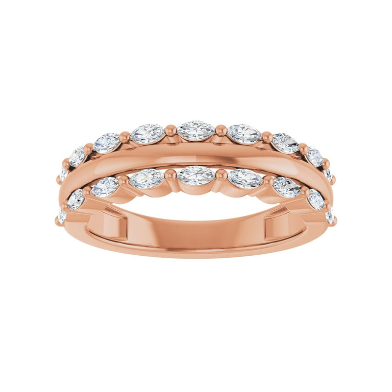 1/2 ct tw Diamond Lab Grown Anniversary Band in 14K White Gold... - view 3