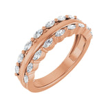 1/2 ct tw Diamond Lab Grown Anniversary Band in 14K White Gold...