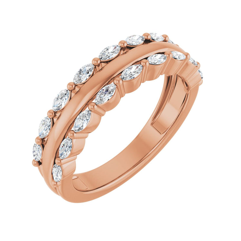 1/2 ct tw Diamond Lab Grown Anniversary Band in 14K White Gold...