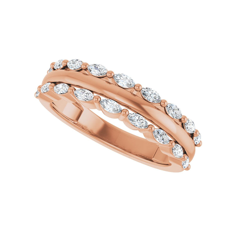 1/2 ct tw Diamond Lab Grown Anniversary Band in 14K White Gold... - view 5
