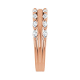 1/2 ct tw Diamond Lab Grown Anniversary Band in 14K White Gold... - view 4