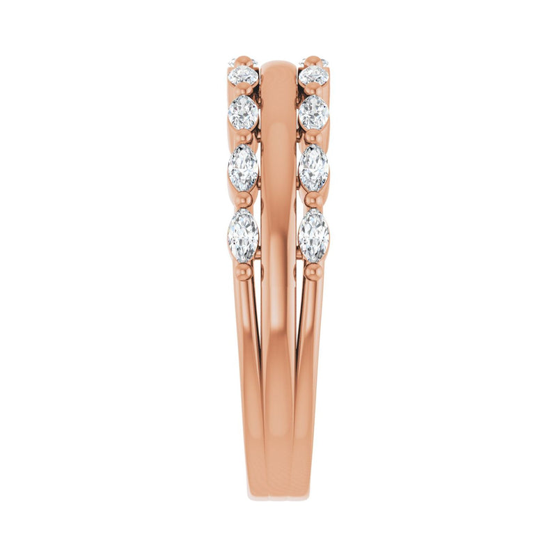 1/2 ct tw Diamond Lab Grown Anniversary Band in 14K White Gold... - view 4