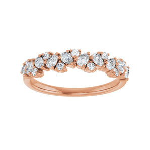 5/8 ct tw Diamond Lab Grown Anniversary Band in 14K White Gold... - view 3