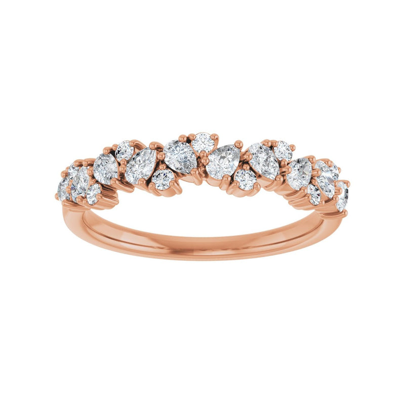 5/8 ct tw Diamond Lab Grown Anniversary Band in 14K White Gold... - view 3