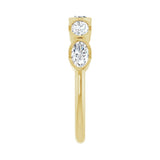 9/10 ct tw Five-Stone Bezel Lab Grown Anniversary Band in 14K Whi... - view 4