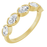 The Shore — Five-Stone Bezel Anniversary Band - Yellow