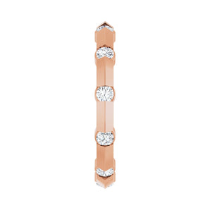 1/2 ct tw Eternity Channel-Set Lab Grown Anniversary Band in 14K ... - view 4