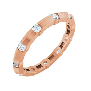 1/2 ct tw Eternity Channel-Set Lab Grown Anniversary Band in 14K ...