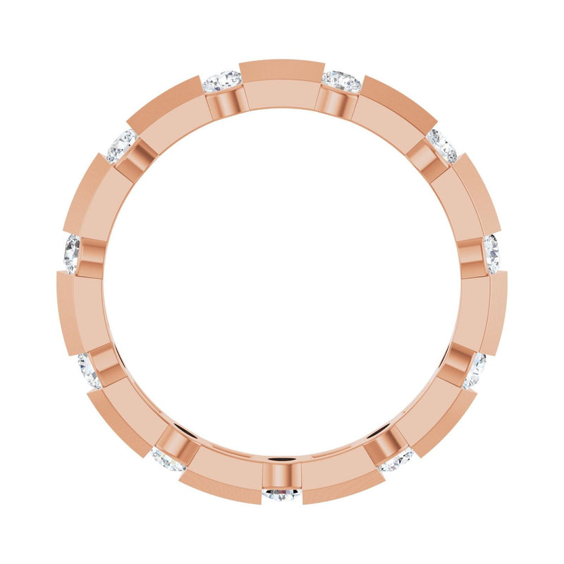 1/2 ct tw Eternity Channel-Set Lab Grown Anniversary Band in 14K ... - view 2
