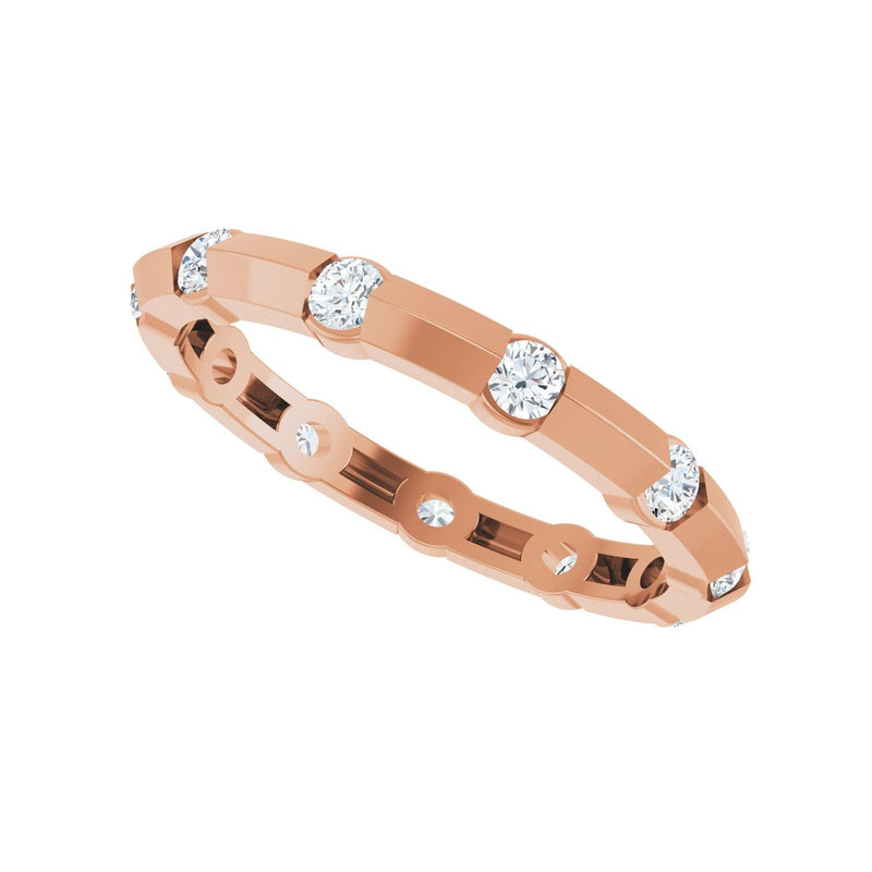 1/2 ct tw Eternity Channel-Set Lab Grown Anniversary Band in 14K ... - view 5