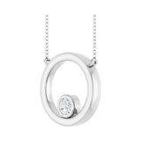 1/6 ct tw Solitaire Lab Grown Diamond Necklace in 14K White Gold ... - view 2