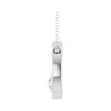 1/6 ct tw Solitaire Lab Grown Diamond Necklace in 14K White Gold ... - view 3