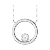 1/6 ct tw Solitaire Lab Grown Diamond Necklace in 14K White Gold ...