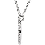1/5 ct tw Petite Lab Grown Diamond Necklace in 14K White Gold (18... - view 2