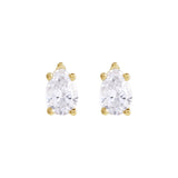 1 1/3 ct tw Pear Lab Grown Diamond Stud Earrings in 14K White Gol... - view 2