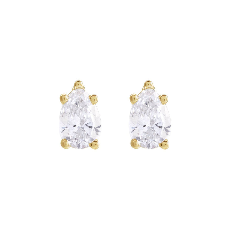 1 1/3 ct tw Pear Lab Grown Diamond Stud Earrings in 14K White Gol... - view 2