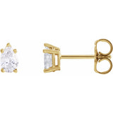 1 1/3 ct tw Pear Lab Grown Diamond Stud Earrings in 14K White Gol...