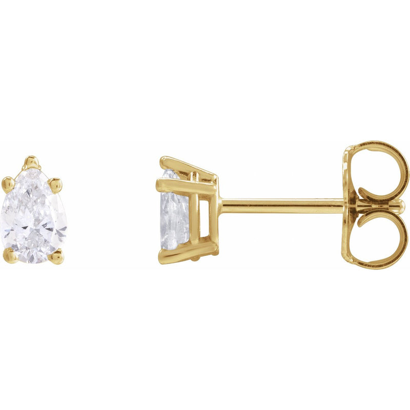 1 1/3 ct tw Pear Lab Grown Diamond Stud Earrings in 14K White Gol...