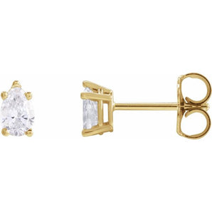 The Lira — Pear Stud Earrings - Yellow