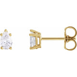 The Lira — Pear Stud Earrings - Yellow