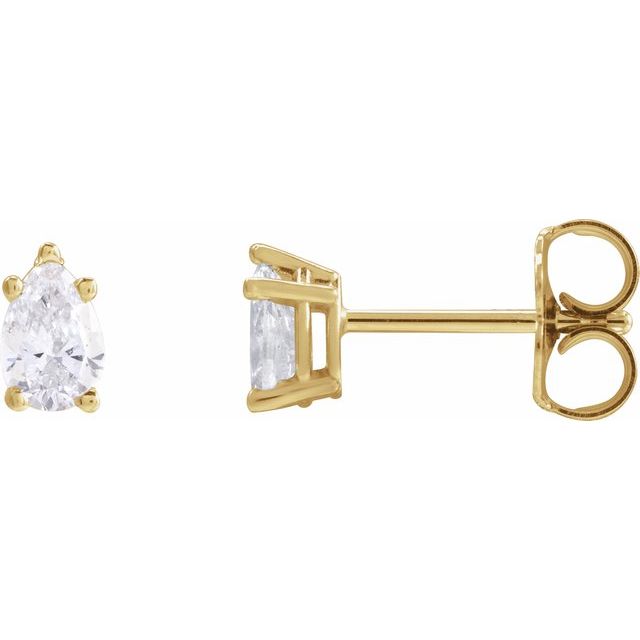 The Lira — Pear Stud Earrings - Yellow
