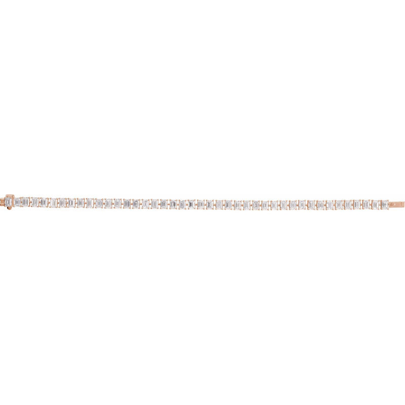 7" Lab Grown Diamond Line Bracelet in 14K White Gold (10 1/2 ct t... - view 5
