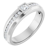 Diamond Wedding Band — 3.25 X 3.25 mm Square (126928)