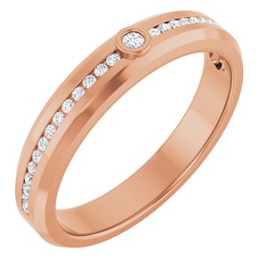 Diamond Wedding Band — 1.7 mm Round (126928) — 14K Rose Gold