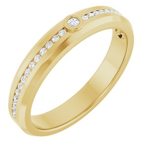Diamond Wedding Band — 1.7 mm Round (126928) — 14K Yellow Gold