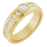 Diamond Wedding Band — 4.1 mm Round (126928) — 14K Yellow Gold