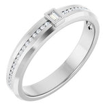 Diamond Wedding Band — 2.25 X 1.5 mm Straight Baguette (126928)