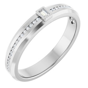 Diamond Wedding Band — 2.25 X 1.5 mm Straight Baguette (126928)