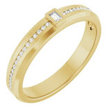 Diamond Wedding Band — 2.25 X 1.5 mm Straight Baguette (126928) — 14K Yellow Gold