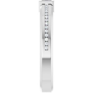 The Stark — Accented 4mm Wedding Band - ViewE