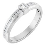The Stark — Accented 4mm Wedding Band - ViewA