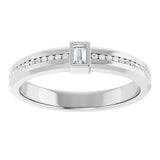 The Stark — Accented 4mm Wedding Band - ViewS