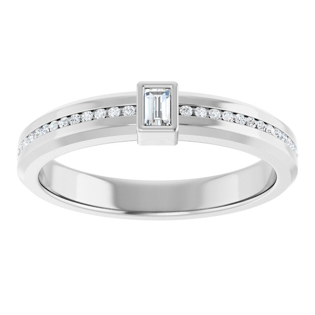 The Stark — Accented 4mm Wedding Band - ViewS