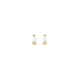 2 ct tw Round Lab Grown Diamond Channel-Set Stud Earrings in 14K ... - view 2